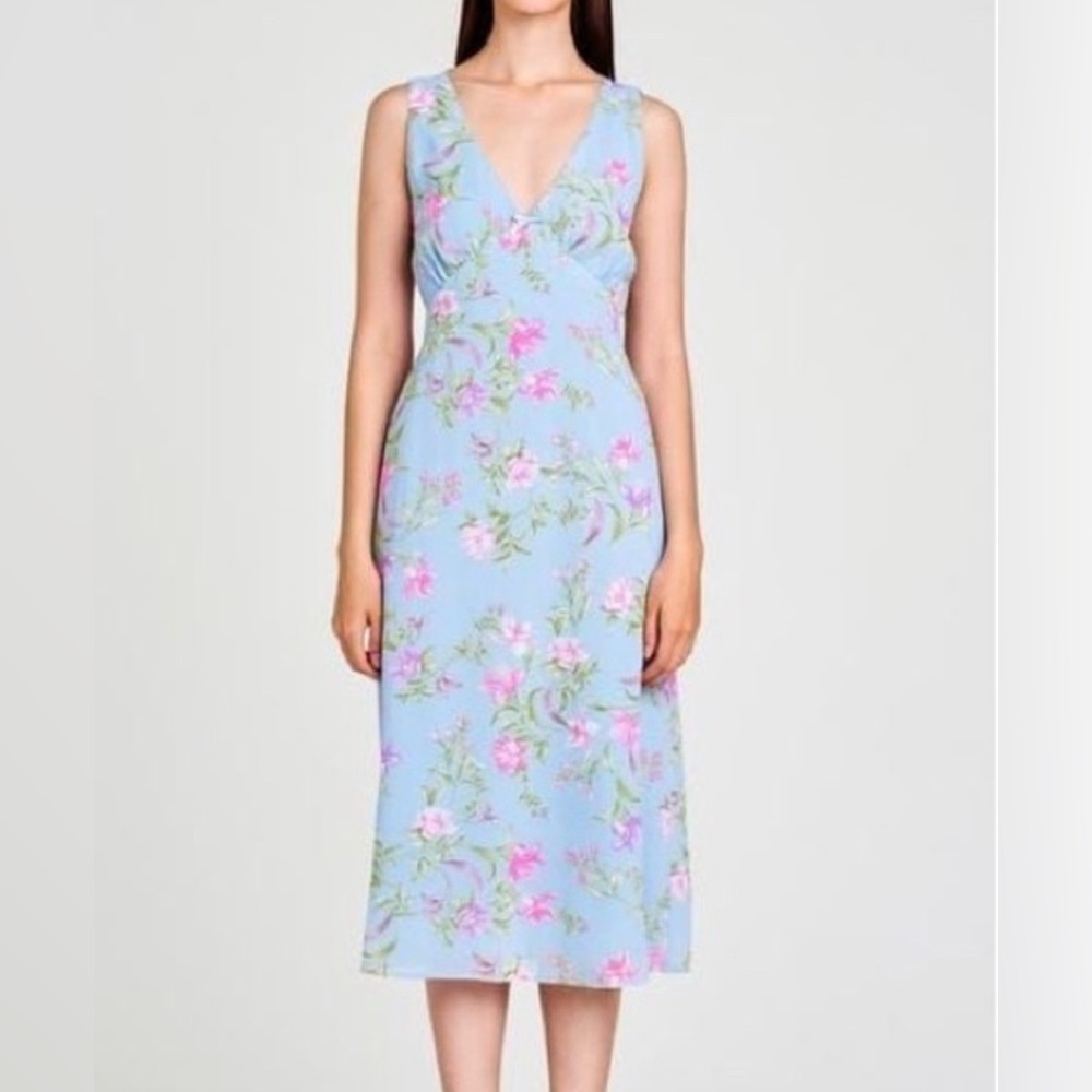 WAYF Dahlia Floral Print Sleeveless Midi Dress NWT - size S